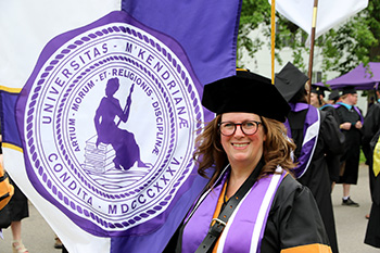 Female Graduate Student at Commencement