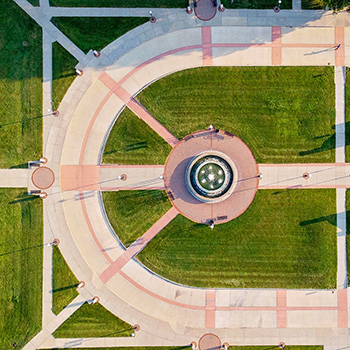 Aerial View of Campus Circle Drive