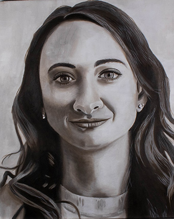 “Self Portrait” is an oil on canvas by Allison Carnell, an art major from Jackson, Mo.