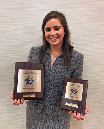 Isa Scaturro took first in informative speaking at the Gorlok Gala speech tournament.