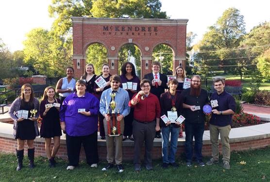 Front row, Isa Scaturro, Kenzie Meni, Mitch Deleel, Justin Fausz, Brett Hanna, Andrew Wagner, Gage Simmons and Alex Baldwin; back row, Adeja Powell, Kate Maag, Rebecca Postula, Lyndellia Mannie, Aaron Mattoon and Grace Alexander.