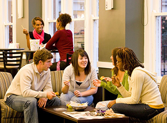 Students Eating in 1828 Cafe