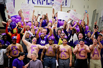 Student Pride at Basketball Game