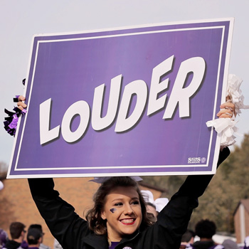 Cheerleader at Football Game