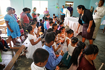 School Children at Mass